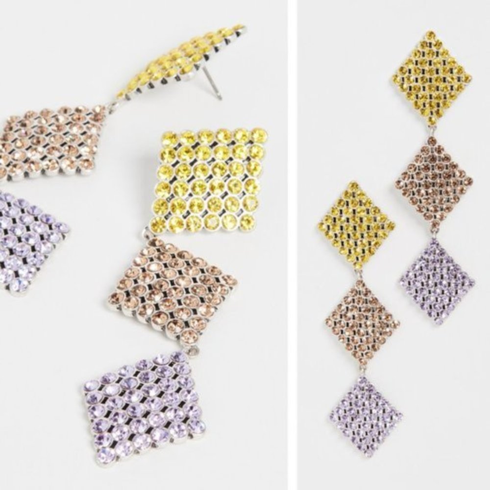 For Love & Lemons Casbah 3 Tier Stone Earrings